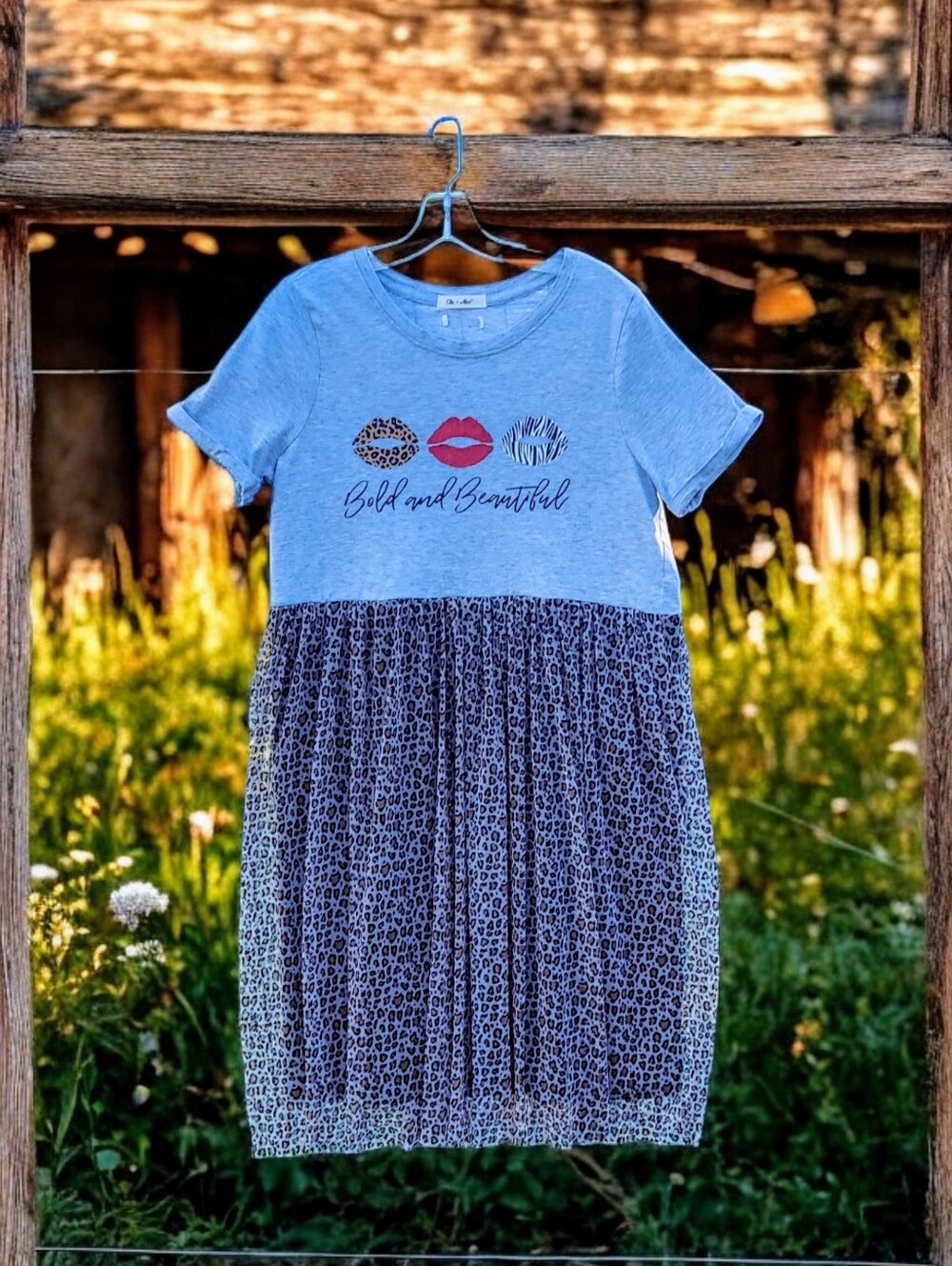 Upcycled Bold and Beautiful Cheetah Print Dress Large